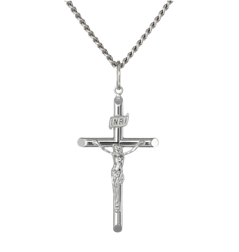 Chrome™ Crucifix Necklace (925 Sterling Silver)